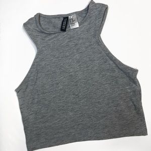 Grey Crop Top